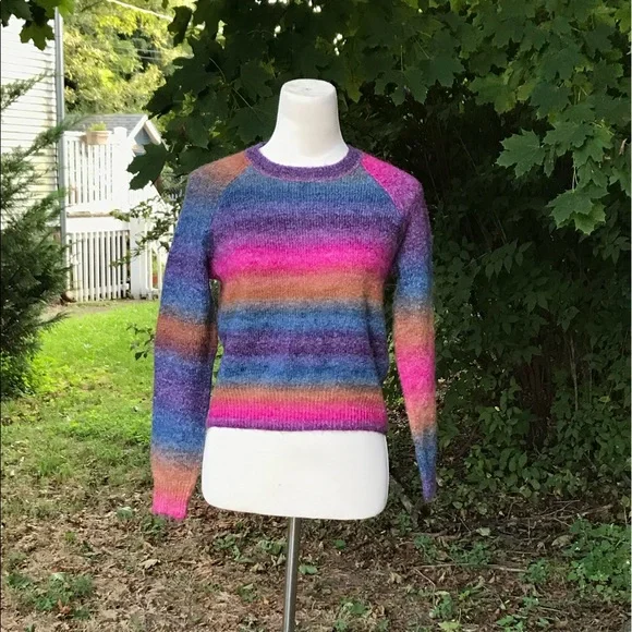 ‼️WEEKEND SALE‼️ Bb Dakota☀️Dark striped Ombre sweater - Picture 2 of 10